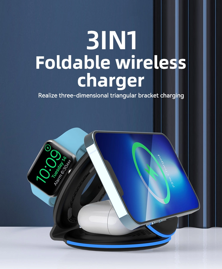 Foldable New 3 in 1 Magsafe Fast Wireless Charger Station