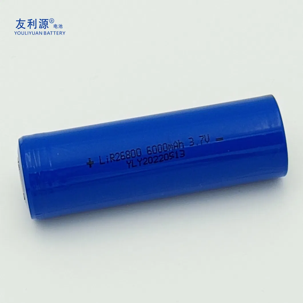 Rechargeable 26800 Lithium Battery 22.2wh 3.7V 6000mAh