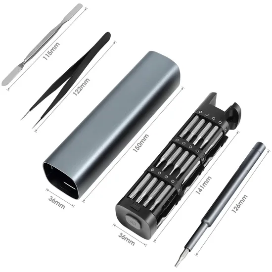 Set di cacciaviti magnetici di precisione 57 in uno Kit di driver a 54 bit con Torx di sicurezza per computer portatili Strumenti di riparazione per occhiali